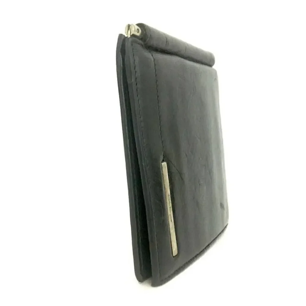 Salvatore Ferragamo Black Leather Bifold Wallet /1A7776. 668132